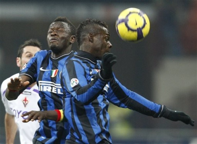 Muntari a Balotelli