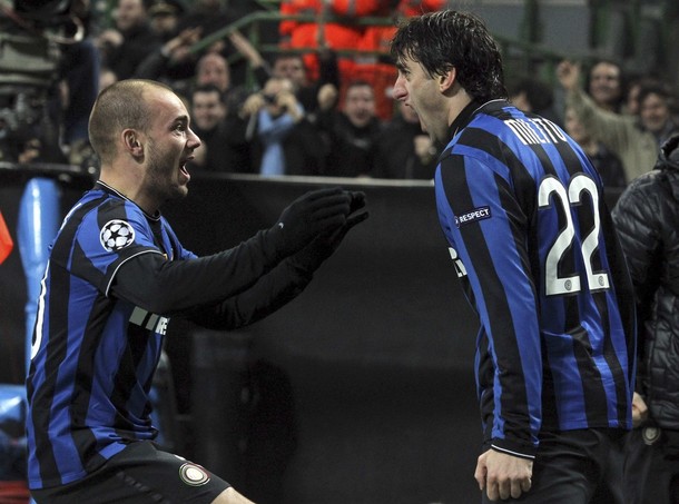 Milito a Sneijder